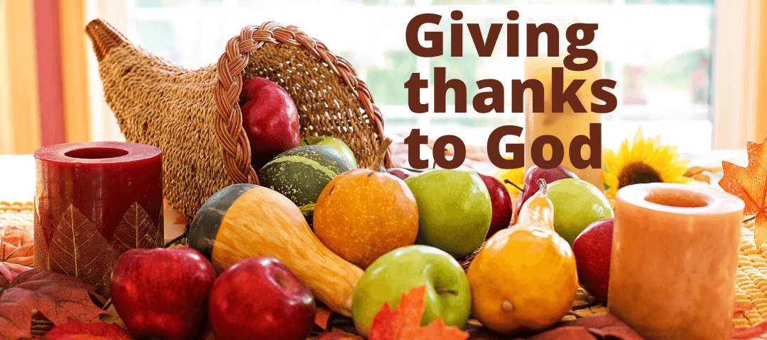 Giving thanks to God